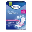 TENA Discreet Protect+ Serviettes Maxi x12