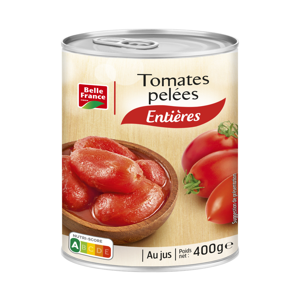 Tomates Pelées Entières BF 400g