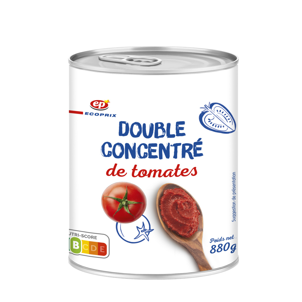 Double Concentré de Tomates Boîte 880g