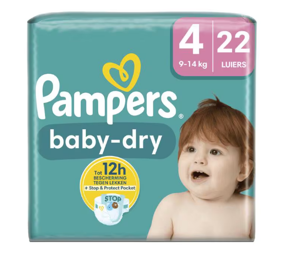 Pampers Baby-Dry Couches Taille 4 (9-14kg) x21