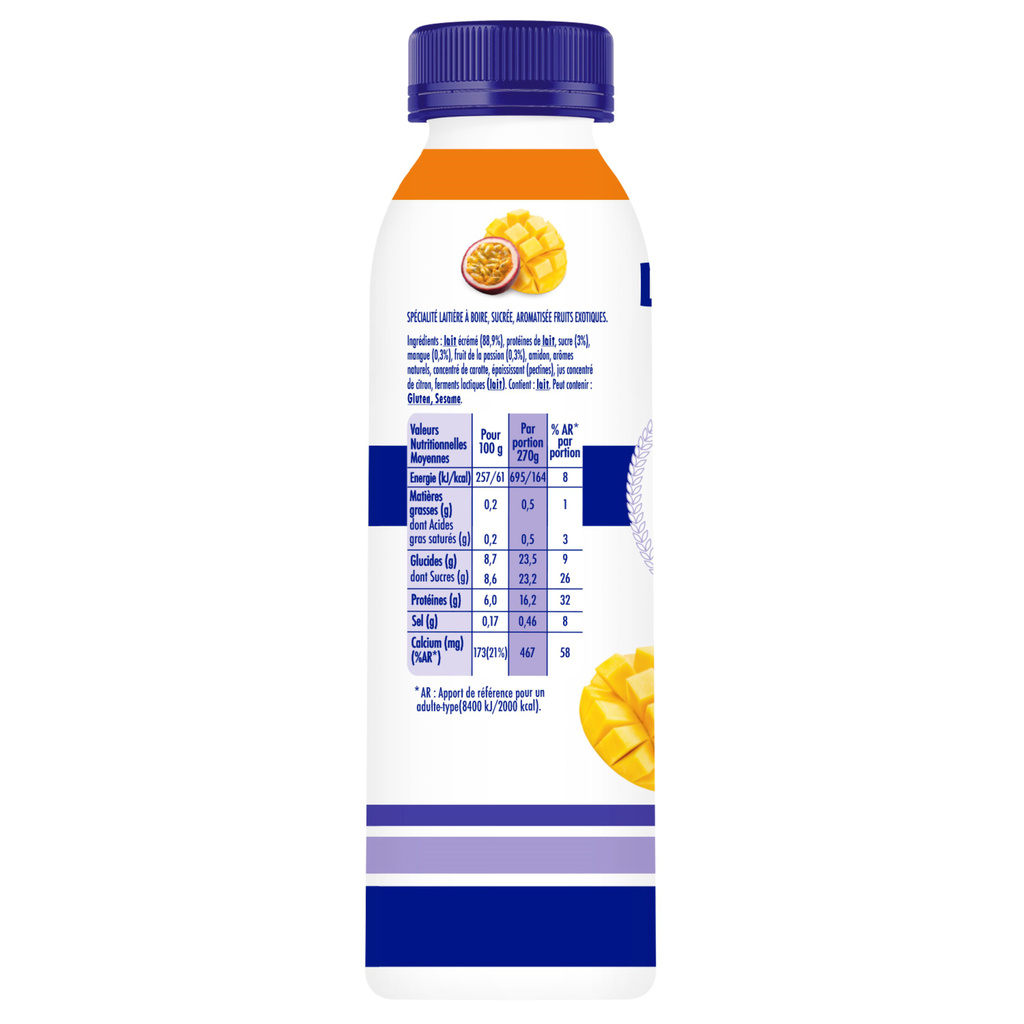 DANONE Skyr à Boire Fruits Exotiques 270g x 1