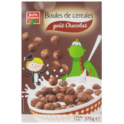 Chocolate Flavored Cereal Balls Belle France 375g