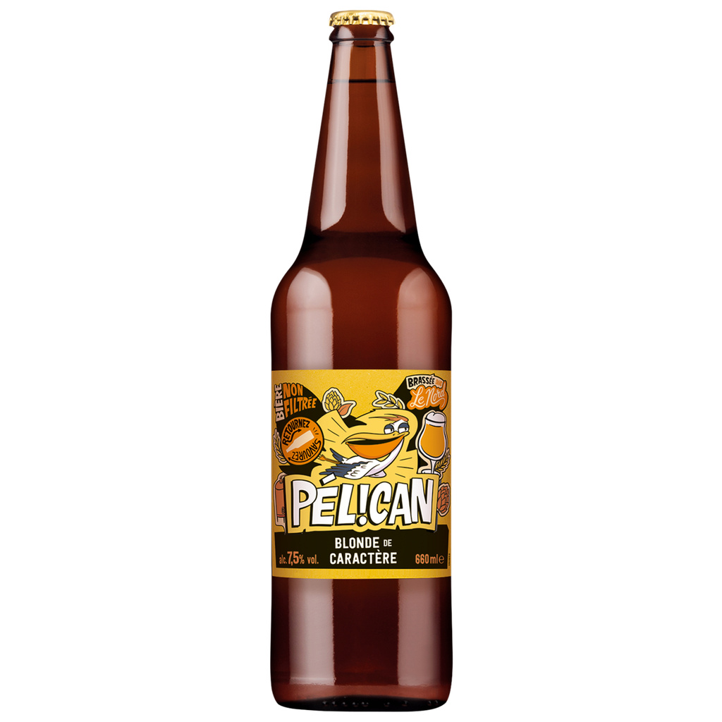 Pélican Bière Blonde de Caractère Non Filtrée Bouteille 66cl 7.5%