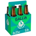 Gallia Champ Libre - Bière Blonde Non Filtrée 5.8% - Pack de 6x33cl