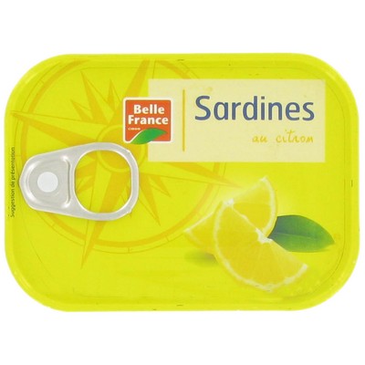 Lemon Sardines Belle France Can 1/5 OF 135g