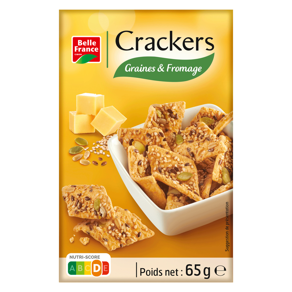 Crackers Fromage & Graines Belle France 65g