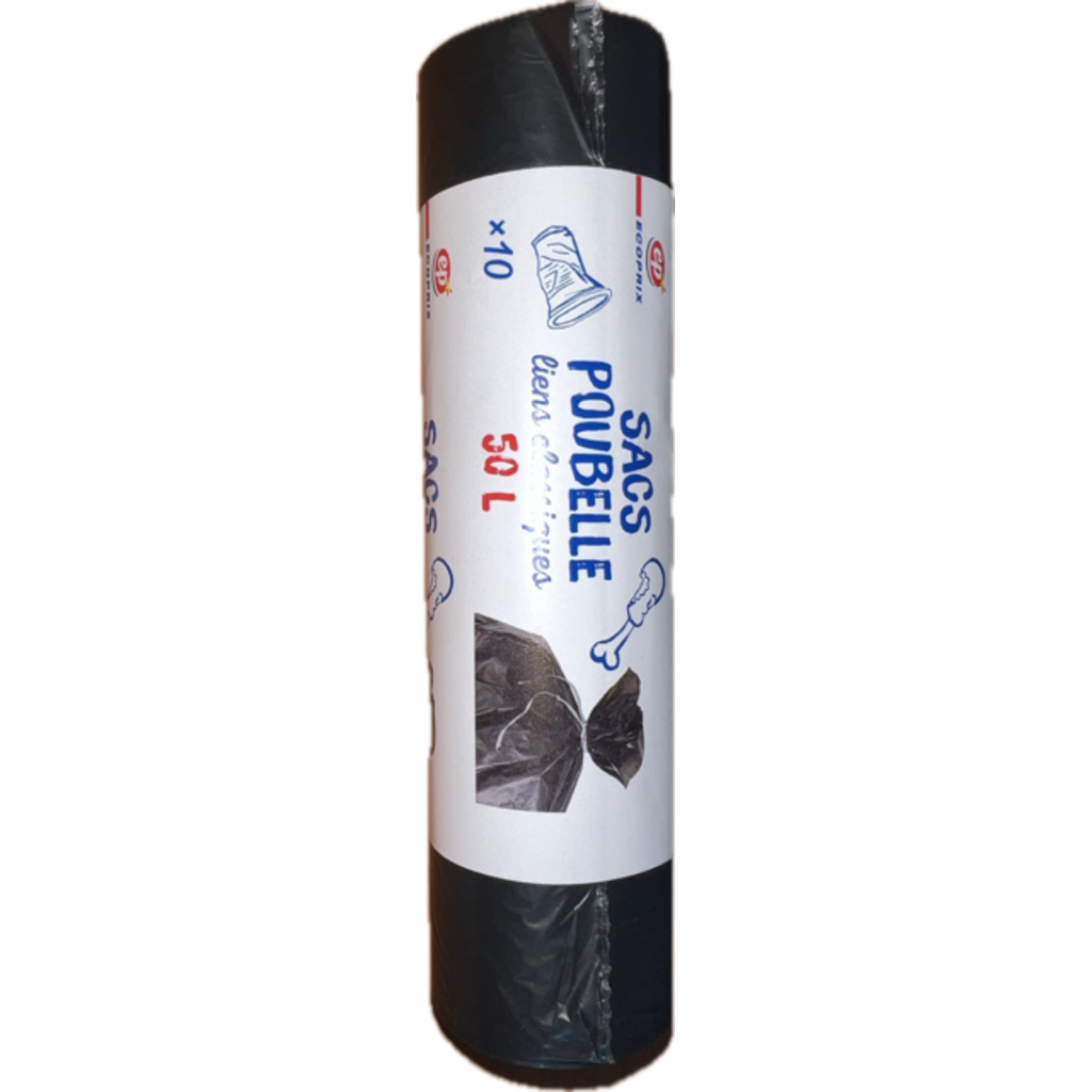 Francap sacs poubelle lien classique 50Lx10 