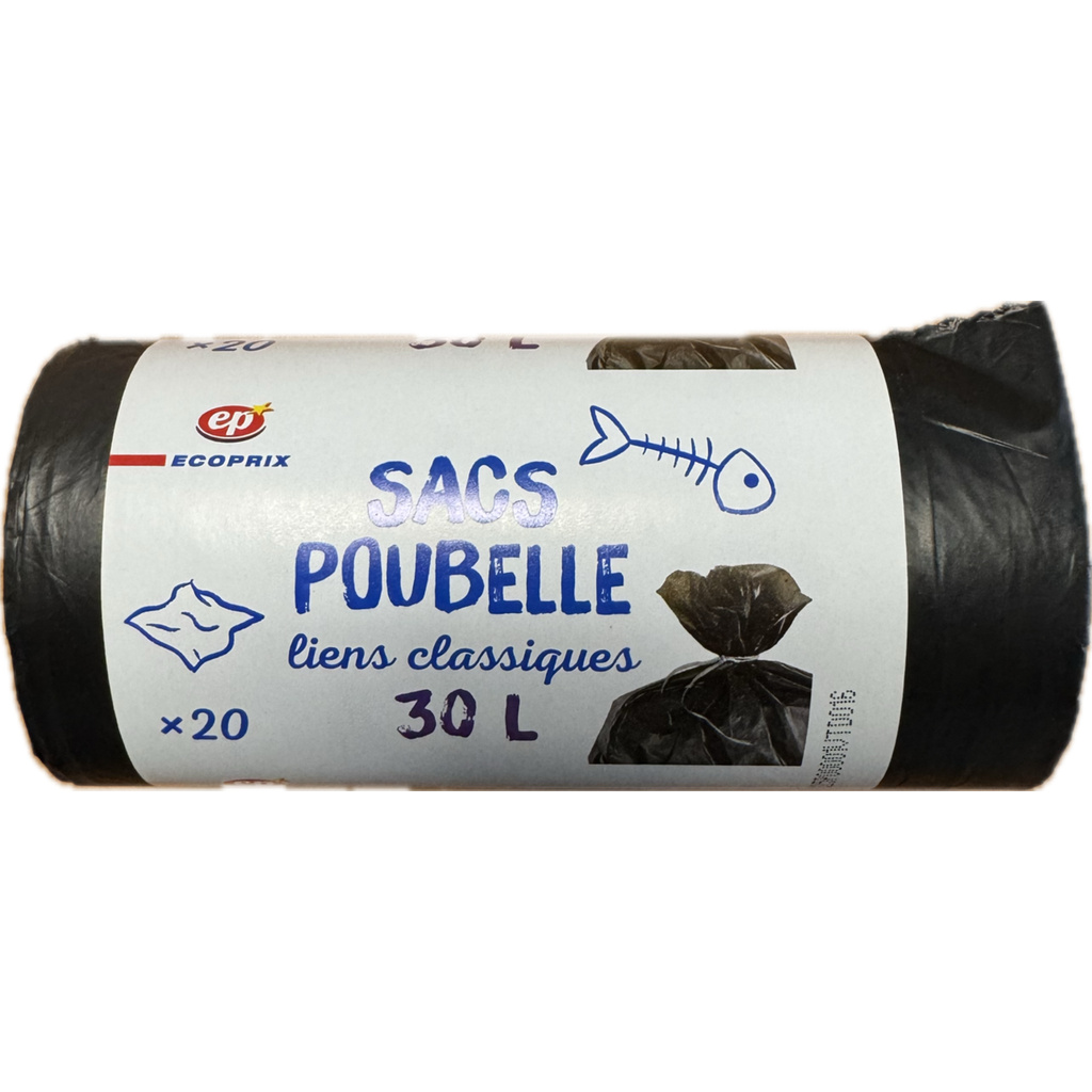 FRANCAP classic tie trash bags 30L x20