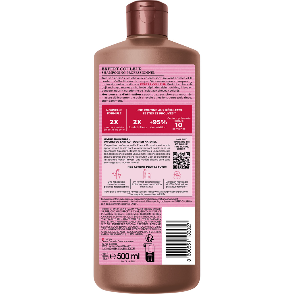 FRANCK PROVOST EXPERT COLOUR SHAMPOO 500ML