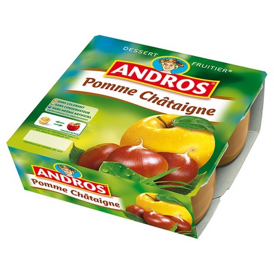 Andros Compote Pomme Chataigne 4x100g
