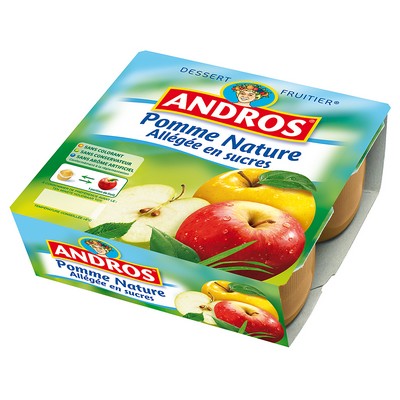 Andros Natural Apple Compote 4x100g