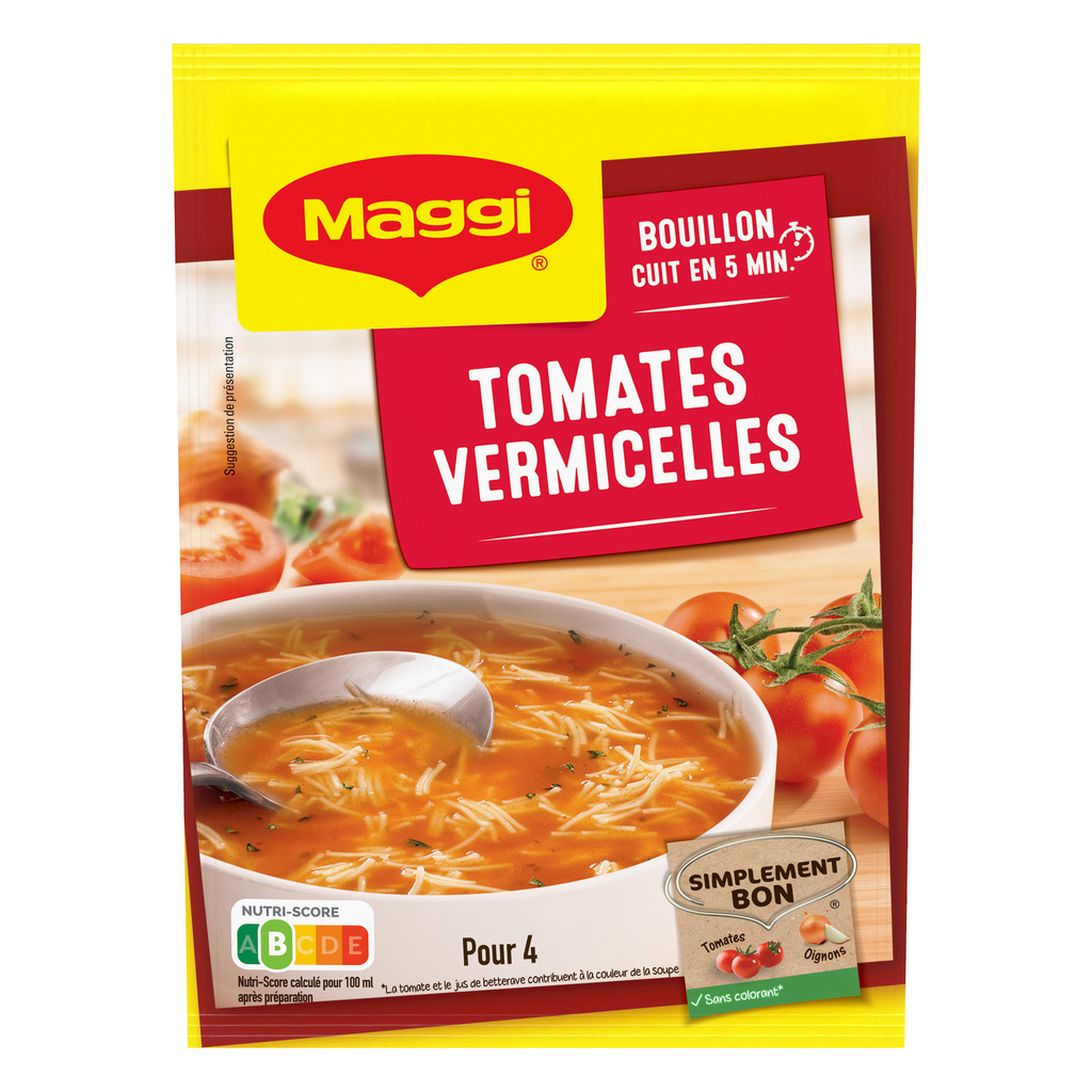 MAGGI Soupe Bouillon Tomate Vermicelle 70g