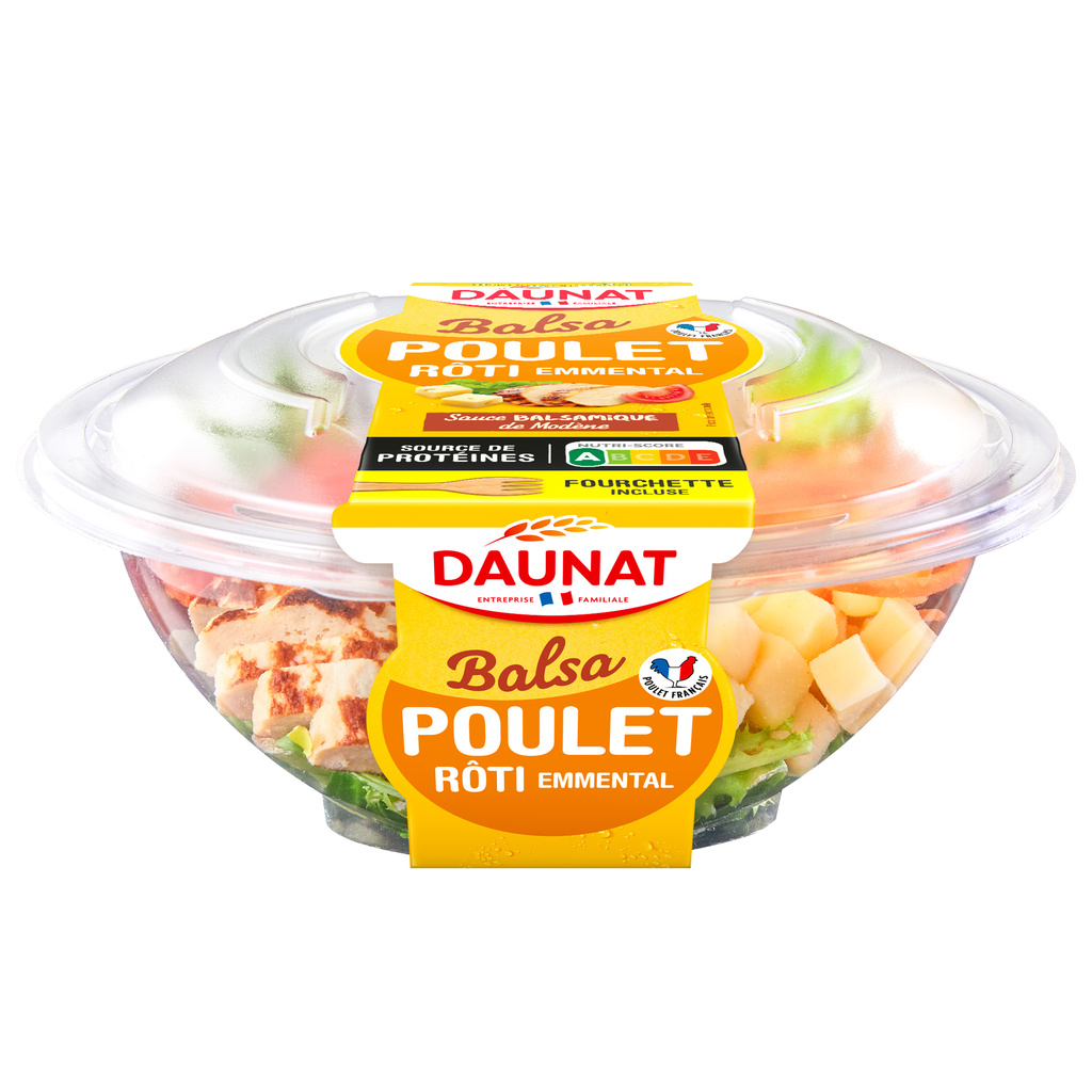 Bulle Freshness Salad with Roast Chicken & Emmental Daunat 250g