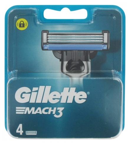 Gillette Mach3 Men's Razor Blade Refills, Pack of 4