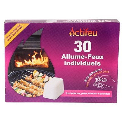 ALLUME FEUX 30 CUBES INDIVIDUELS