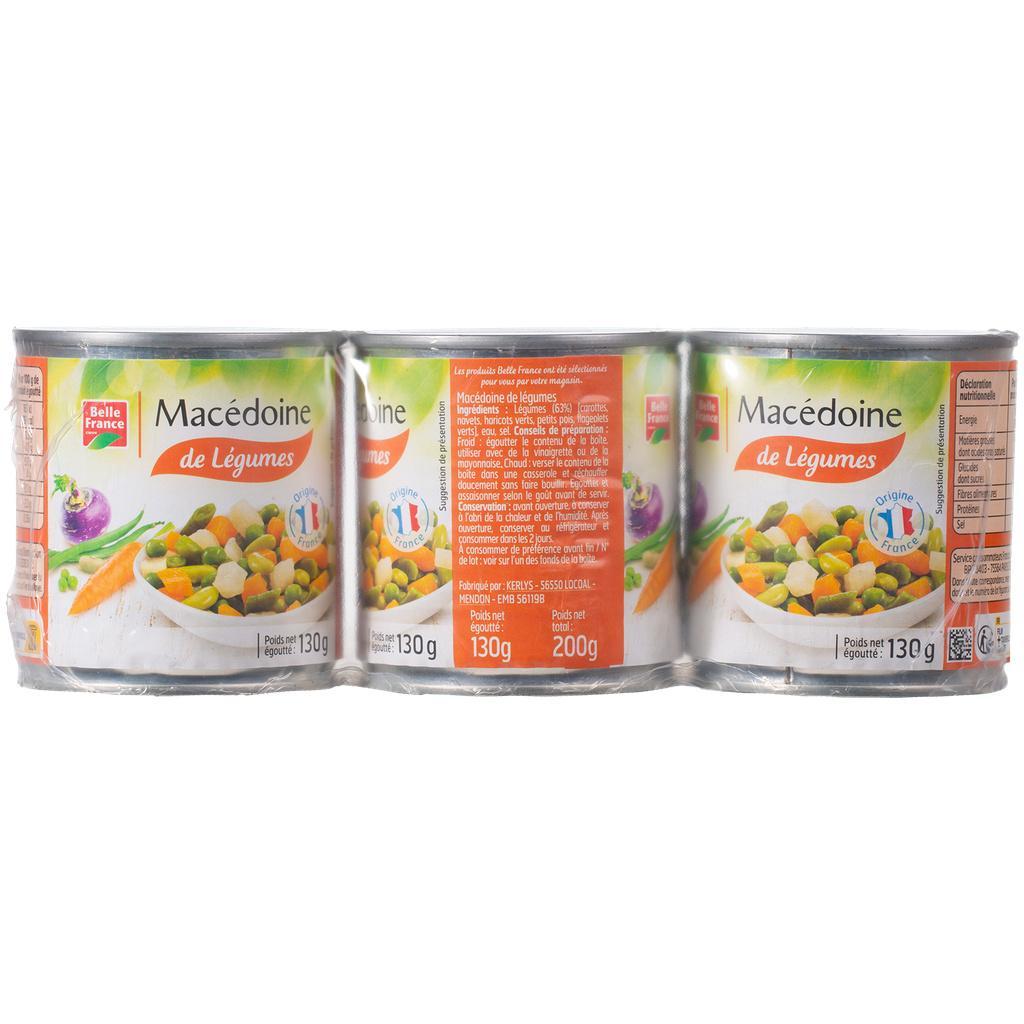 Belle France Macédoine de Légumes 3x600g