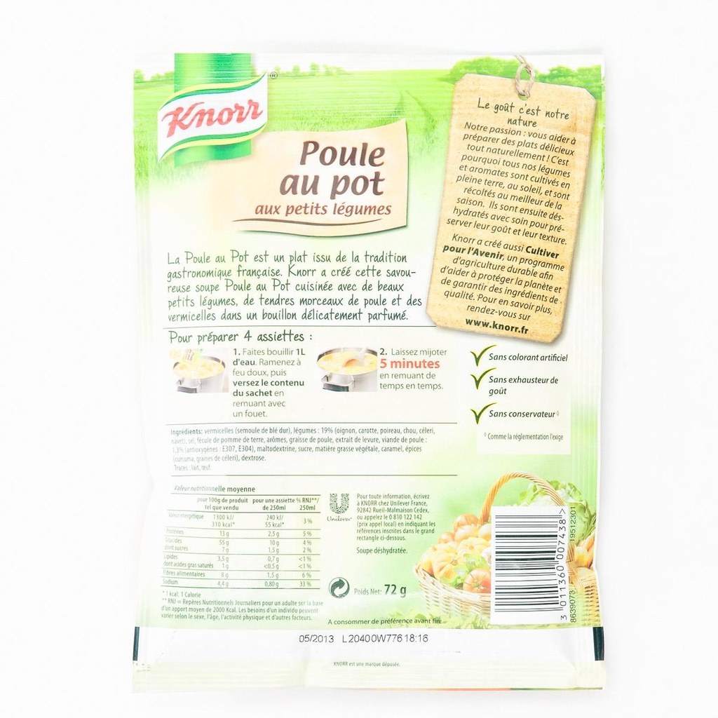 Knorr Soupe Déshydratée Poule au Pot Légumes 4 Portions