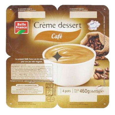 CREME DESSERT CAFE BF POT 4 X 115 G 