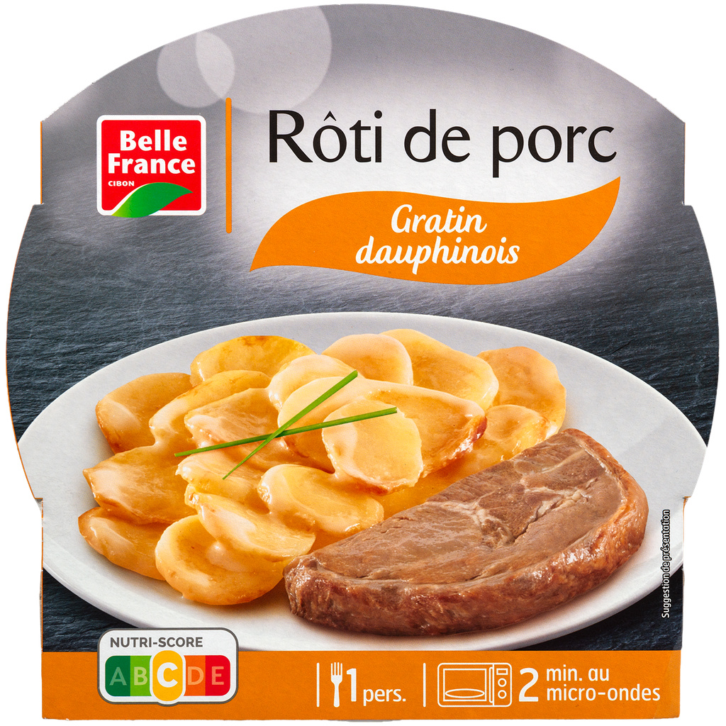 ROTI DE PORC GRATIN DAUPHINOIS BF BQ + FOUR 300 G 