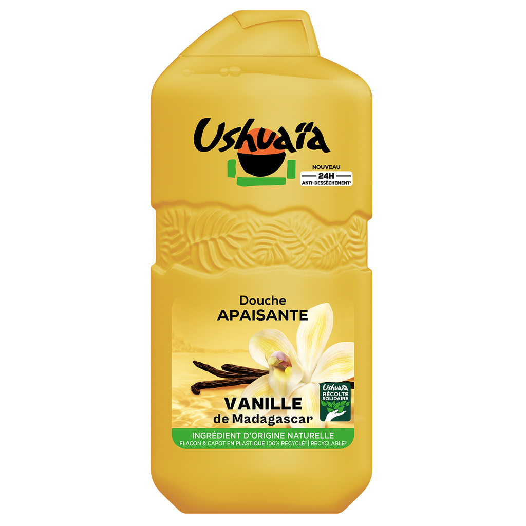 Ushuaïa Gel Douche Apaisant Vanille Bio 280ml
