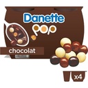 Danette POP Crème dessert chocolat et billes 4x117g