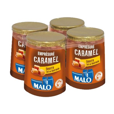 "Lait pasteurisé emprésuré sucré au caramel au beurre salé au sel de guérande