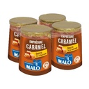 Sweet pasteurized milk coagulated with rennet, with salted butter caramel and Guérande sea salt