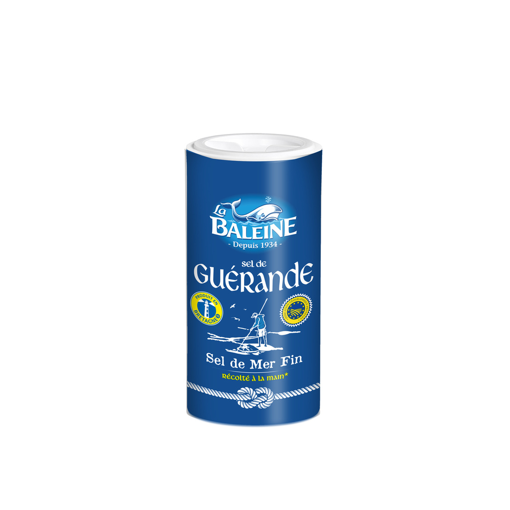Guérande Fine Sea Salt Shaker IGP 125g La Baleine