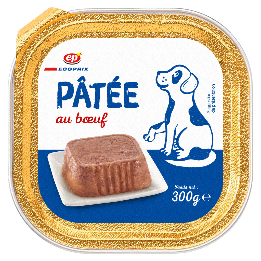 Beef Pâté for Dogs Tray 300g
