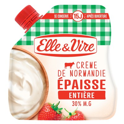 ELLE & VIRE Full-Fat Thick Cream 30% Fat Pouch 324g