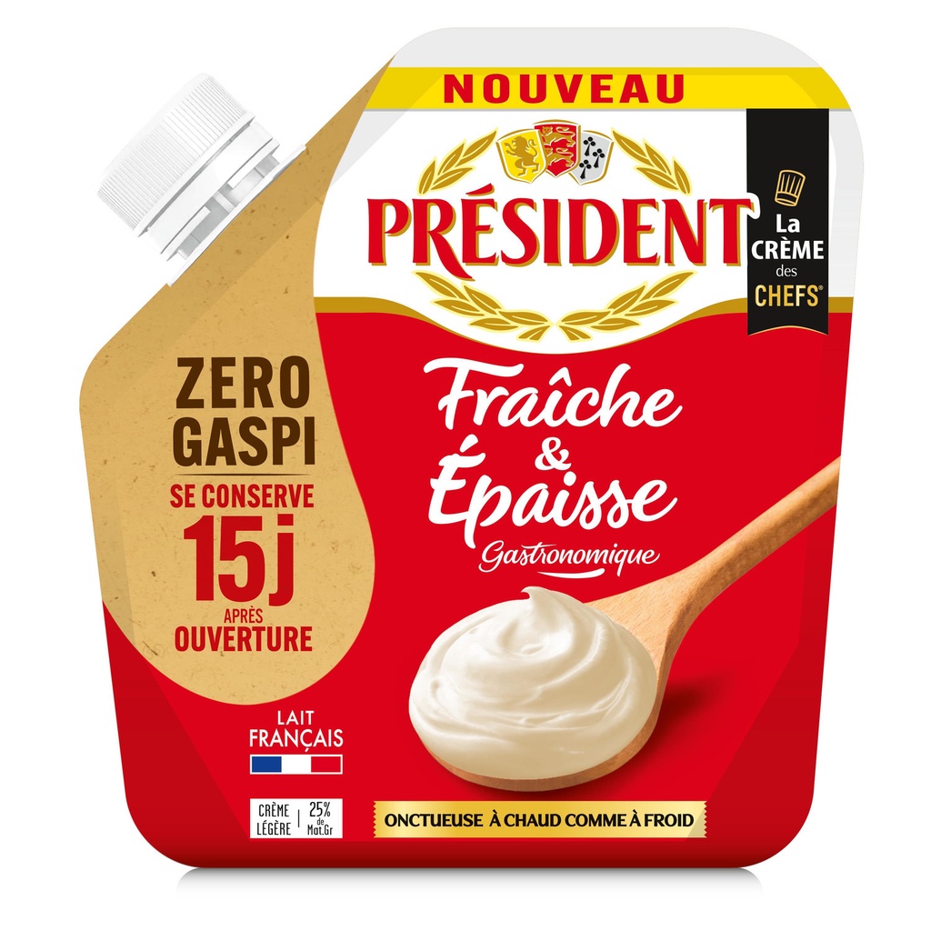 30CL CREME FRAICHE&EPAISSE 25% PRESIDENT