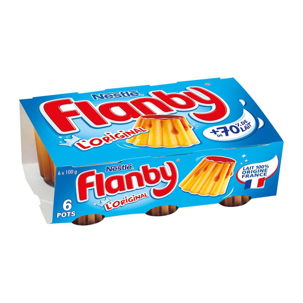 Flanby Vanilla with Caramel Sauce 6x100g