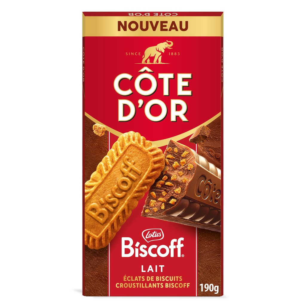 TAB 190G COTE D OR BISCOFF LAIT
