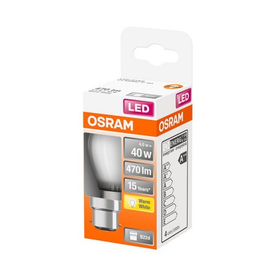 X1 OSRAM Spherical LED Bulb 3.4W=40W B22
