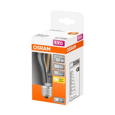 X1 AMP.LED STD CLAIR 5.9W=60 E27 OSRAM