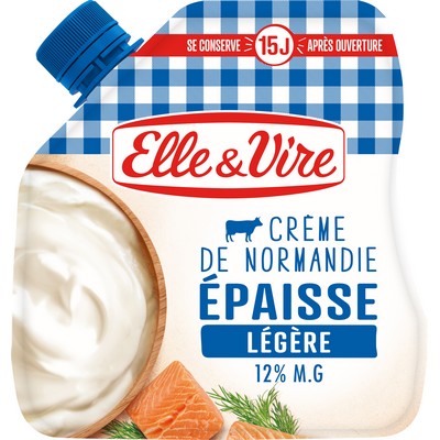 ELLE & VIRE Thick Light Cream 12% Fat Pouch 328g