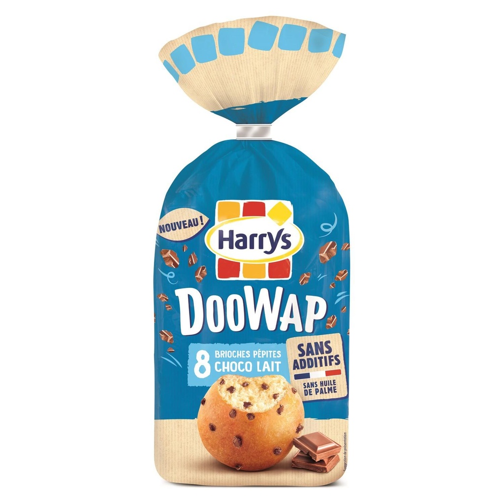 Doowap Brioches with Milk Chocolate Chips, No Additives x8