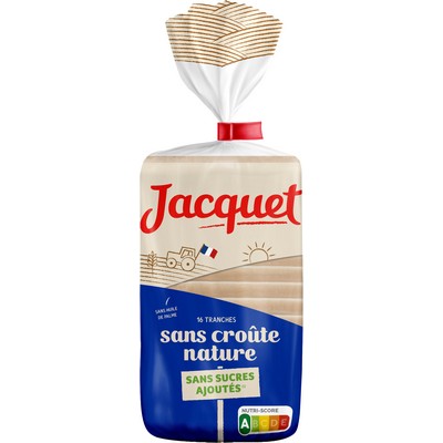 Crustless White Sandwich Bread No Added Sugar 345G JACQUET