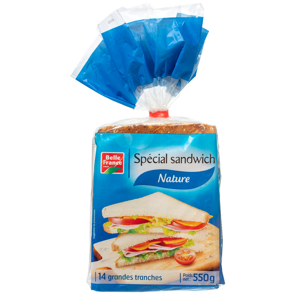 Classic Sliced Bread 14 Slices Belle France 550g