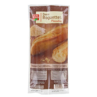 Natural Part-Baked Half Baguette x2 BF Blister 300g