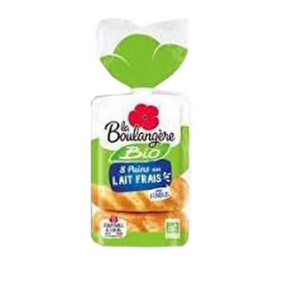 8 Organic Fresh Milk Brioche Rolls 280g