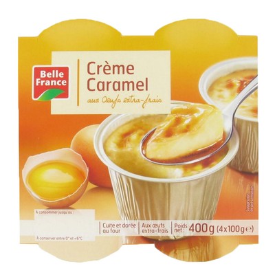 CREME CARAMEL AUX OEUFS EXTRA FRAIS BF POT 4X100 G