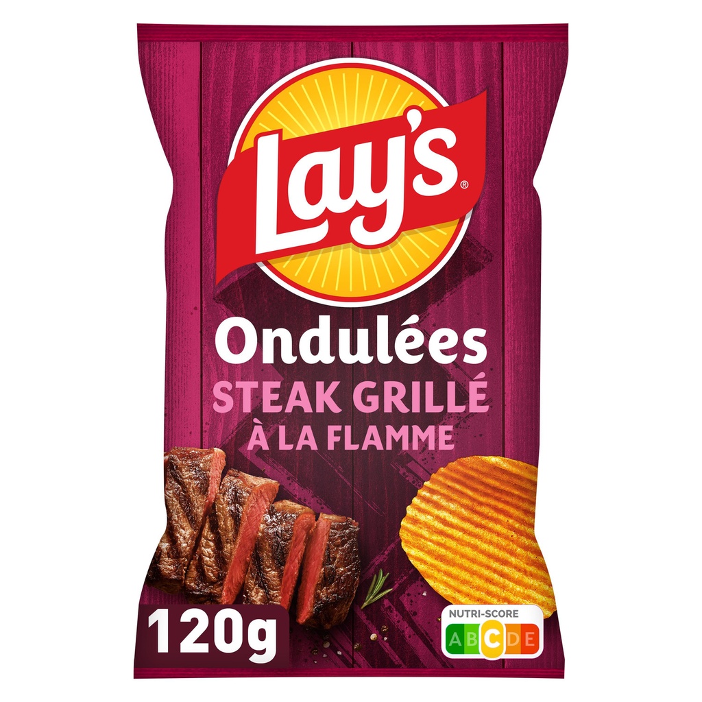 120g Crinkle Cut Grilled Steak Chips
