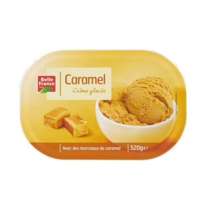 CREME GLACEE CARAMEL MORCEAUX BF BAC 1L 