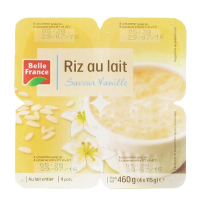Vanilla Rice Pudding Belle France Pot 4 x 115g