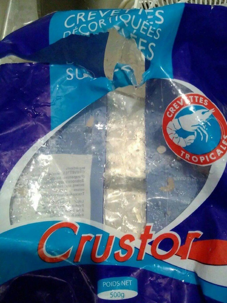Frozen Cooked Peeled Shrimp 300/500, 500g
