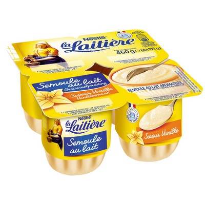 La Laitière Vanilla Semolina Pudding 4x115g