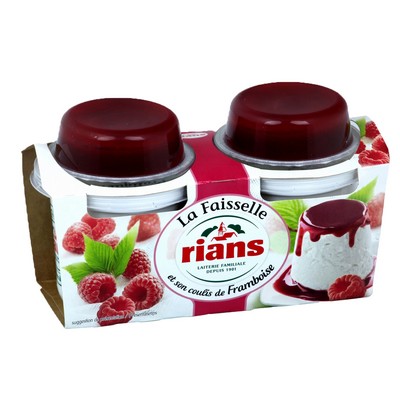 Rians Raspberry Coulis Fromage Frais 2x120g