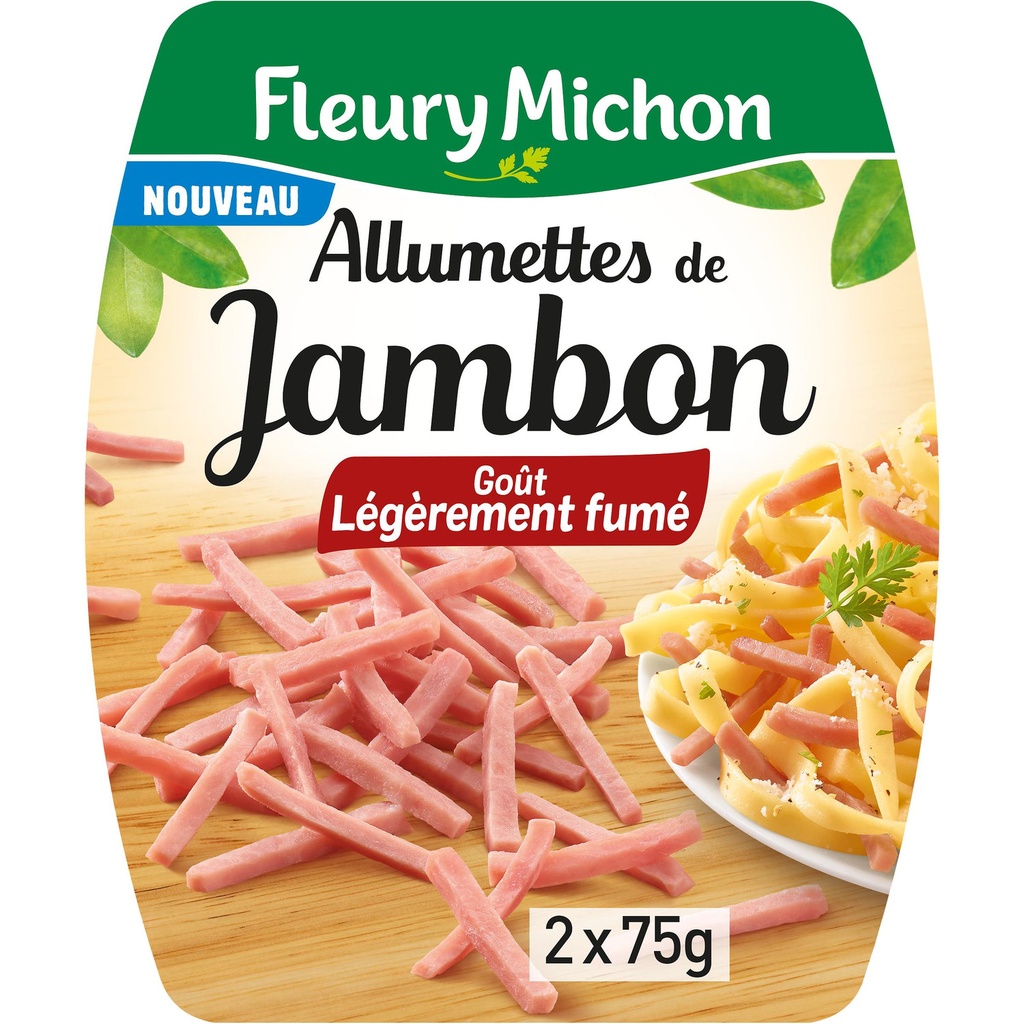 2x75g Smoked Ham Matchsticks Fleury Michon