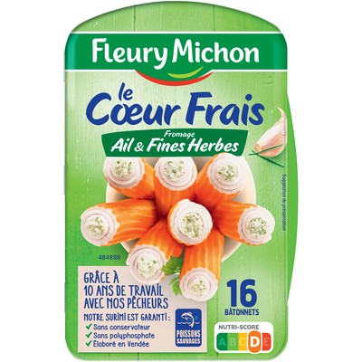 14 Surimi Sticks with Fresh Cheese, Garlic & Herbs Filling
